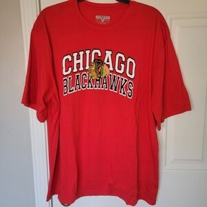 Chicago Blackhawks Red Logo Mens T Shirt XL